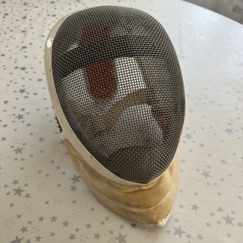 Ancien casque escrime cuir - ancien,
