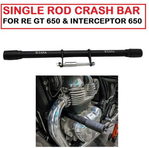 Single rod crash - bar, noir