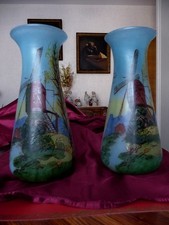 Paire de Vase Verre décore