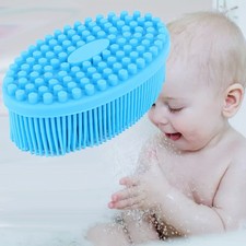 Silicone Baby Sensory Brush Massage Bath Tactility Training Brush Head Hair