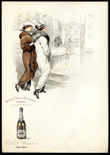 Ancien menu dijon grand - menu, vin