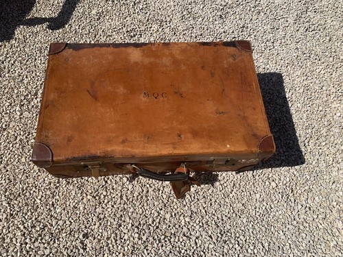 Valise cuir ancienne - valise,