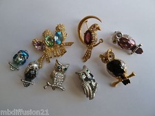 Broche bijou  fantaisie- Hibou-Chouette