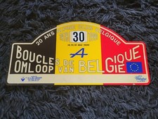 PLAQUE DE RALLYE PLASTIQUE 20 ANS ALPINE CLUB BOUCLES DE BELGIQUE N°30 MAI 1999 