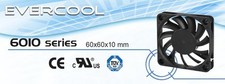 Ventilateurs de boitier Evercool 60x60x10 mm 24 V Ultra Low Noise EC6010LL24C