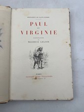 Bernardin de Saint-Pierre/Paul et Virginie/Illustrations de Maurice Leloir Paris