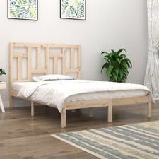 Cadre de Lit Blanc Bois de Pin
