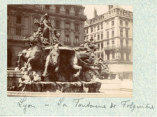 France, Lyon, La Fontaine de Falguière  Vintage albumen print Tirage albuminé 