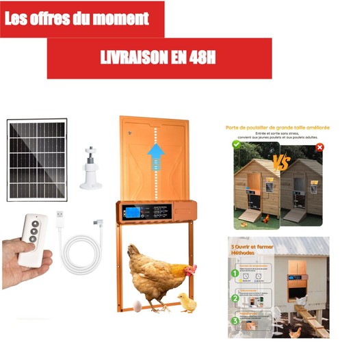 Porte poulailler automatique - poulailler,