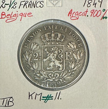 BELGIQUE - 2 FRANCS 1/2 (1849)