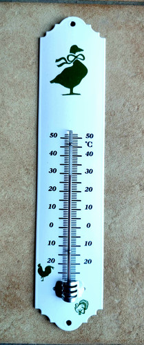 Plaque émaillée thermomètre - plaque,