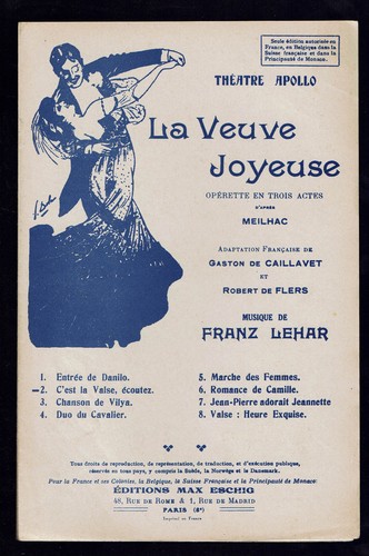 Ancienne partition veuve - ancienne,