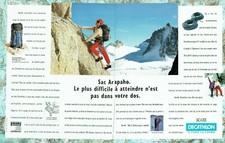publicité Advertising 11211  1995 le sac à dos Decathlon   Arapaho escalade 2pag