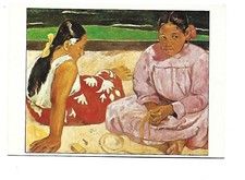 PEINTURE - PAUL GAUGUIN - FEMMES DE TAHITI SUR LA PLAGE