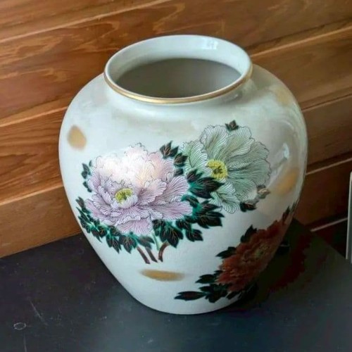 Grand vase pivoine - , kutani