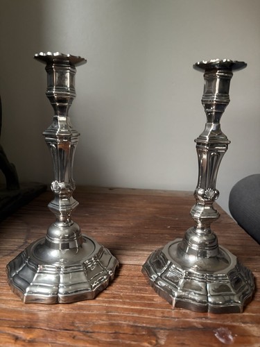 Paire flambeaux bougeoirs - de,
