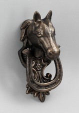 9937533 Heurtoir de Porte Tête de Cheval Fer Rustique 16x9x7cm