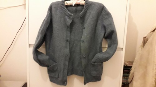 Gilet bleu vrais laine - en,