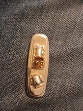 Pendentif Ancien Metal Plaque Or WATERSKI ski Nautique 