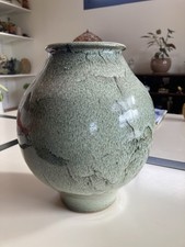 Vase Boule Vintage en Grès
