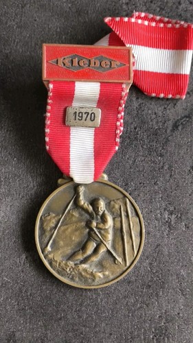 Vintage medaille ski - vintage, 1970