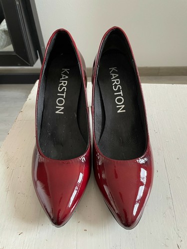 Escarpin rouge vernis - ,
