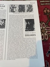 SOULAGES Peinture Sur Papier Journal de chefs-d'oeuvre de l'art n°22 1963 Rare !