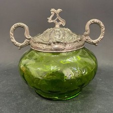 Pot à biscuits en verre vert