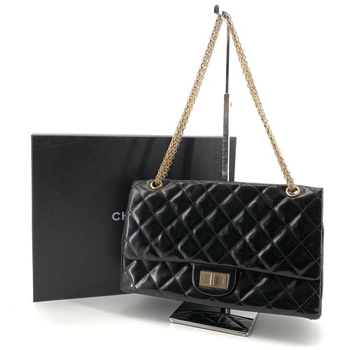 Chanel sac maxi cuir verni - maxi,