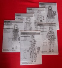 PATRON lot de 6 mode et travaux cahier couture fillette et poupée
