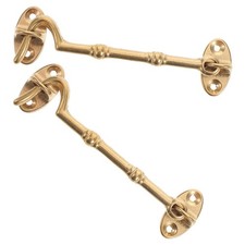 2 Pcs Serrures De Portes Fenêtres Laiton Crochet Verrouillage