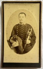 CDV CAVALERIE 9e DRAGONS MILITAIRE CASQUE 1874 SABRE 1822 MORAUX PROVINS