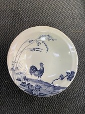 ancien plat sur pied longwy modèle japonais 2