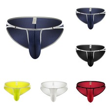 Culotte maille transparente sous vêtement homme marine sexy blanc bikini slip