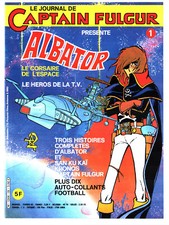 LE JOURNAL DE CAPTAIN FULGUR n°1 ¤ ALBATOR/ AVEC 10 STICKER PANINI FOOTBALL 1980