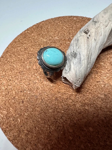 Bague turquoise argent - en, et