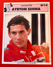 AUTOMOBILE FORMULE 1 AYRTON SENNA ROOKIE CARD 1990 MARLBORO HONDA MACLAREN TEAM