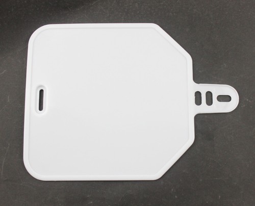 White plastic front number - white,