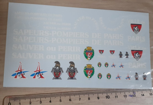 Decalcomanie pompiers paris - decalcomanie,