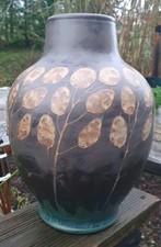 ANCIEN VASE ART DECO CHARLES CATTEAU GRES KERAMIS  MODELE MONNAIE DU PAPE