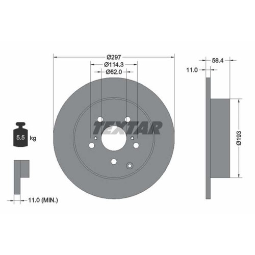 Textar disques frein - de,