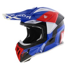 Bouclier de casque Airoh Aviator Ace 2 MX bleu brillant blanc rouge