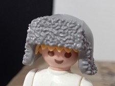 PLAYMOBIL BONNET D'HIVER GRIS NEIGE SKIEUR SKI TRAÎNEAU AGENT