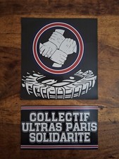 2 Stickers Collectif Ultras Paris Solidarité Virage Auteuil PSG