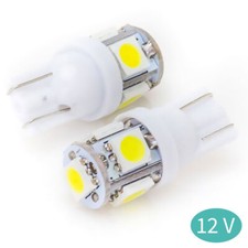 10x ampoules veilleuse led W5W T10 auto moto 12V éclairage plaque blanc Xenon