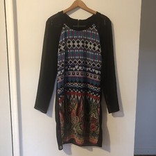 Long Sleeve Desigual Mini Dress Size 36 Or Xs