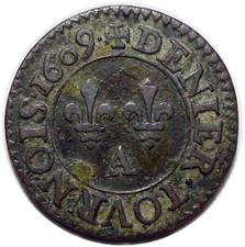 Henri IV Denier tournois 1609 A Paris