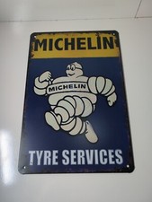 Plaque Murale Michelin 30x20cm Panneau Publicitaire Décoration Metal