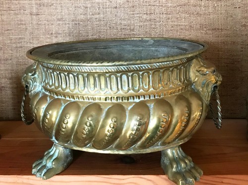 Cache pot jardinière laiton