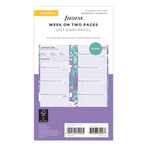 6341 filofax recharge - filofax,